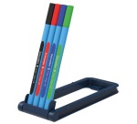 Schneider stylo bille Slider Edge, pointe extra large, couleurs assorties, boîte chevalet de 4 pièces