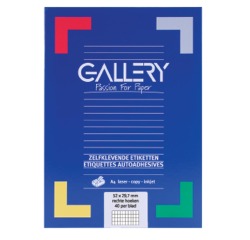 Gallery witte etiketten ft 52,5 x 29,7 mm (b x h), rechte hoeken, doos van 4.000 etiketten