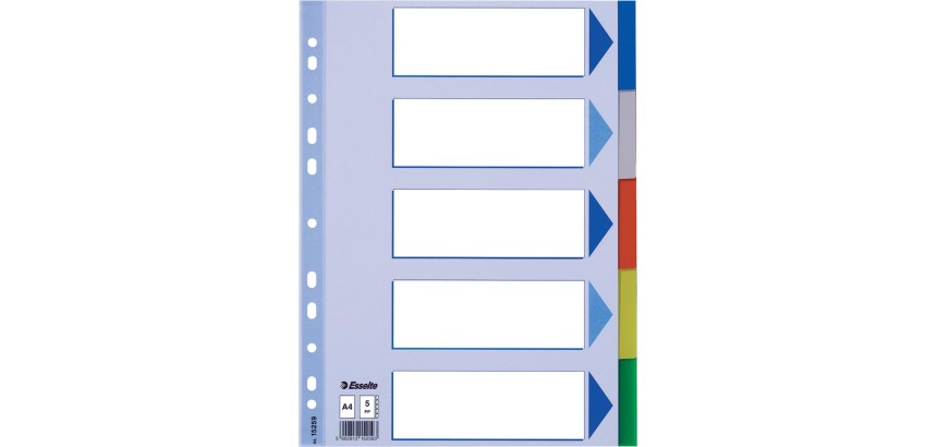 Esselte intercalaires 5 onglets