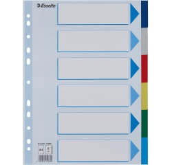 Esselte tabbladen 6 tabs