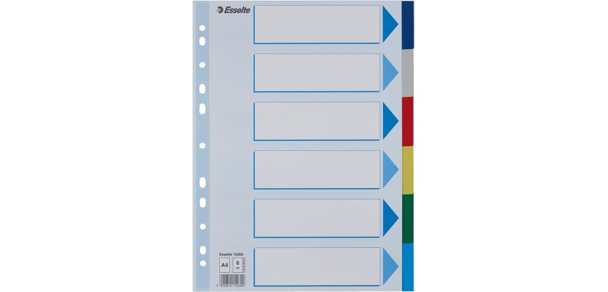 Esselte tabbladen 6 tabs