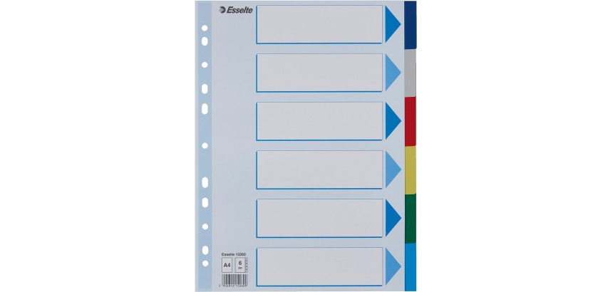 Esselte intercalaires 6 onglets