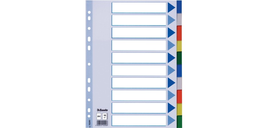 Esselte tabbladen 10 tabs