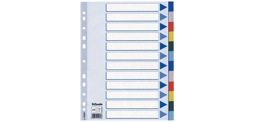 Esselte dividers, 12 tabs