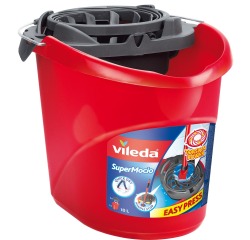 <strong>Complete Vileda SuperMocio Power Press Bucket, Red</strong>