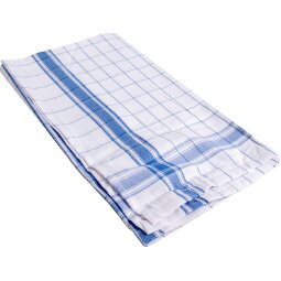 Handdoek Adalynne, ft 50 x 70 cm, geruit, blauw, pak van 6 stuks