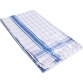 Handdoek Adalynne, ft 50 x 70 cm, geruit, blauw, pak van 6 stuks