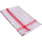 Handdoek Adalynne, ft 50 x 70 cm, geruit, rood, pak van 6 stuks