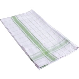 Handdoek Adalynne, ft 50 x 70 cm, geruit, groen, pak van 6 stuks