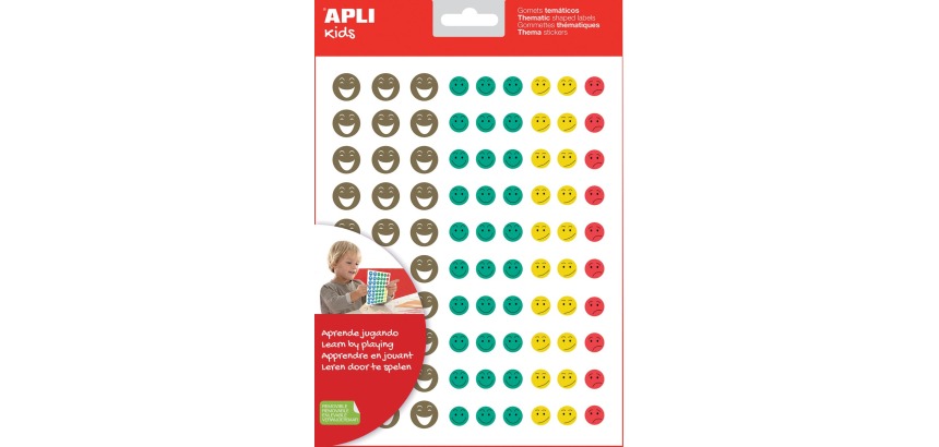 Apli Kids beloningsstickers Happy Smile, blister met 12 vellen