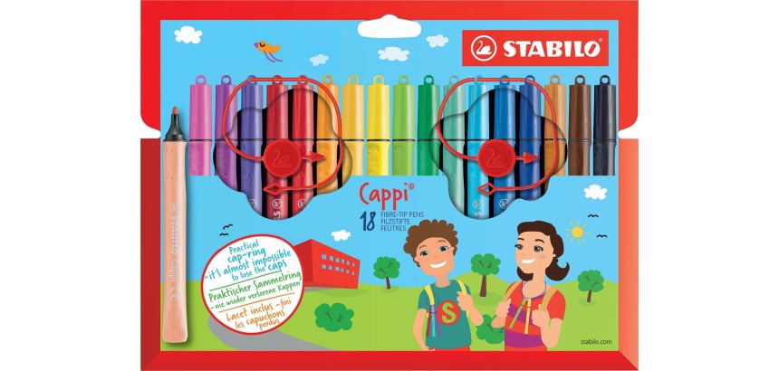 STABILO Cappi felt-tip pen, 18-piece case
