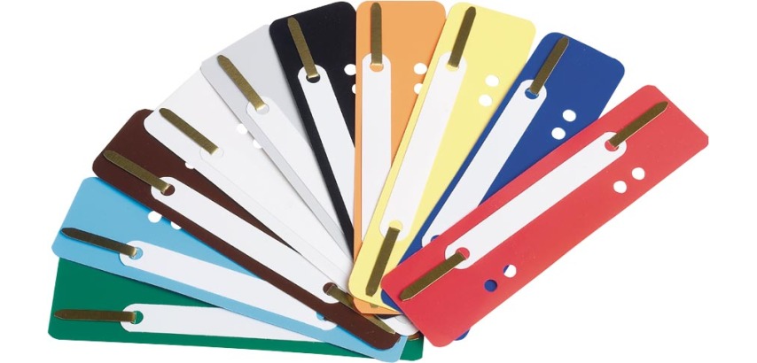 Fixe-dossiers, couleurs assorties, paquet de 100 pièces