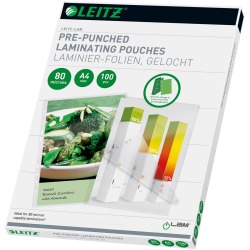 Leitz iLAM pochette à plastifier ft A4, 160 microns (2 x 80 microns), perforée, paquet de 100 pièces