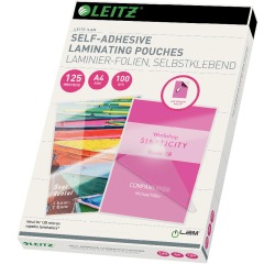 Pochette de plastification Leitz iLAM A4 autocollant 2x 125 microns EVA 100 pièces