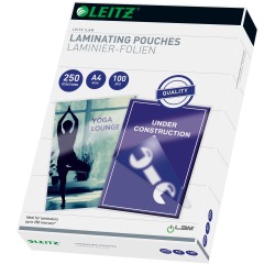 Leitz Eva pochette à plastifier ft A4, 500 microns (2 x 250 microns), paquet de 100 pièces