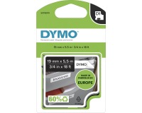 Labeltape Dymo LabelManager D1 polyester 19mmx5,5m zwart op wit