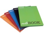 OFFICE products notebook with hardcover, A5, 96 sheets, with margin, squared 5mm