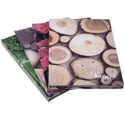 OFFICE products cahier, Nature, avec couverture rigide, A5, 96 feuilles, avec marge, ligné