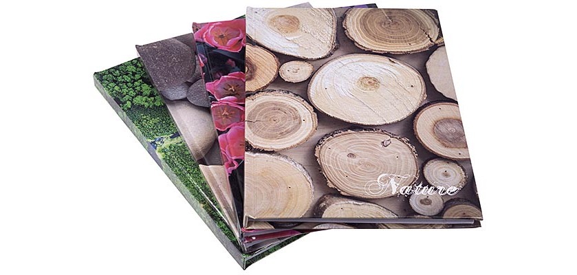 OFFICE products Heft, Nature, mit Hardcover, A5, 96 Blatt, mit Rand, liniert