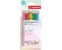 STABILOaquacolor colored pencil, pastel, set of 12 pieces, assorted