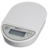 MAUL Briefwaage mit Batteriebetrieb Oval, 2kg, Gewichtsschritte 1g, Batterie enthalten, weiß