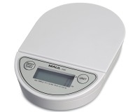 MAUL Pèse-lettres à pile Oval, 2kg, intervalle de poids 1gr, batterie incluse, blanc