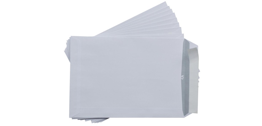 Galerie Umschläge, Format 162 x 229 mm, mit Klebestreifen, Packung mit 10 Stück