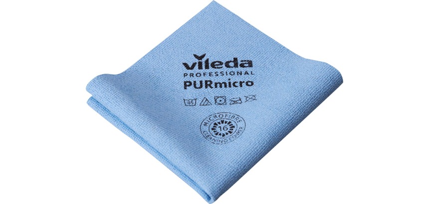 Vileda Purmicro Active microfiber cloth, pack of 5 pieces, blue
