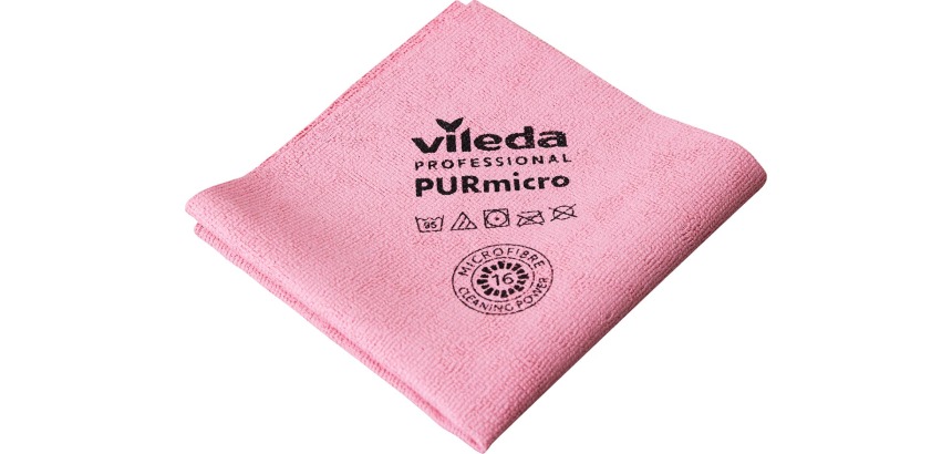 Vileda chiffon en microfibres Purmicro Active, paquet de 5 pièces, rouge