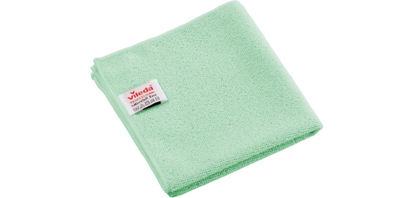 Vileda Professional r-MicroTuff Base chiffon en microfibre, paquet de 5 pièces, vert