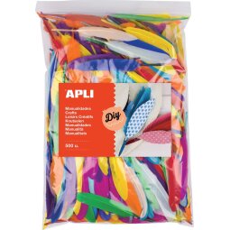 Apli plumes, sachet de 500 pièces en couleurs assorties