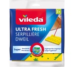 Vileda dweil Ultra fresh, ft 50 x 60 cm, geel, pak van 2 stuks