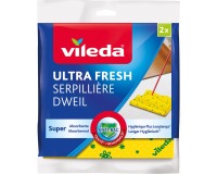 Vileda serpillière Ultra fresh, ft 50 x 60 cm, geel, paquet de 2 pièces