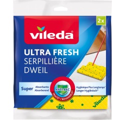 Vileda serpillière Ultra fresh, ft 50 x 60 cm, geel, paquet de 2 pièces