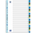 OXFORD tabbladen, formaat A4, uit PP, 11-gaatsperforatie, gekleurde tabs, set 1-31
