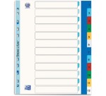 OXFORD intercalaires, format A4 maxi (pour pochettes), en PP coloré, 11 trous, jeu 1-12