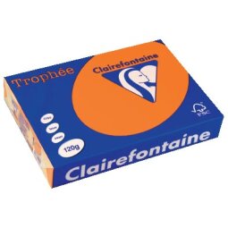 Clairefontaine Trophée Intens, gekleurd papier, A4, 120 g, 250 vel, feloranje