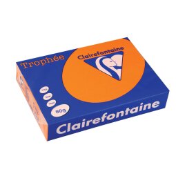 Clairefontaine Trophée Intens, gekleurd papier, A4, 80 g, 500 vel, feloranje