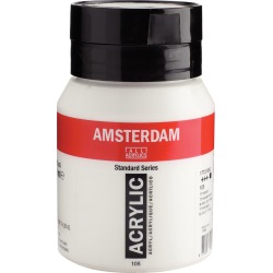 Amsterdam peinture acrylique, bouteille de 500 ml, blanc de titane