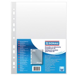 OFFICE products punched pocket, A4, 75 microns, pack of 10 pieces