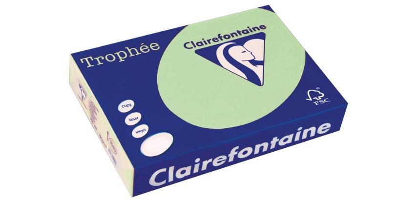 Clairefontaine Trophée colored paper, A4, 80 g, 500 sheets, natural green