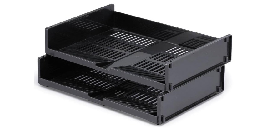 Durable letter tray for A4 black