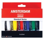 Amsterdam peinture acrylique tube de 20 ml, étui de 6 tubes