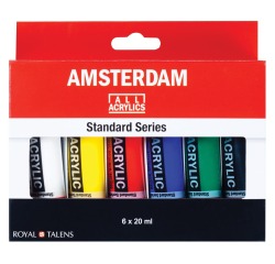 Amsterdam acrylverf tube van 20 ml, etui van 6 tubes