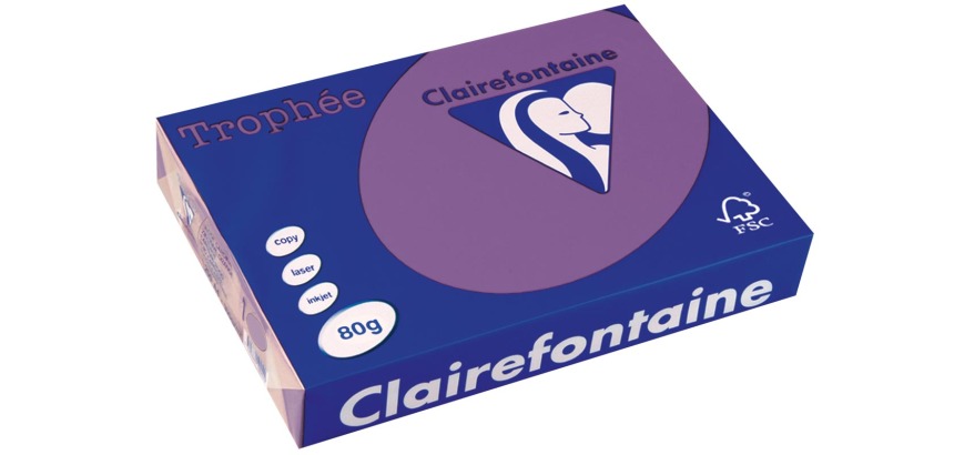 Clairefontaine Trophée Intens, Farbiges Papier, A4, 80 g, 500 Blatt, Violett