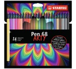STABILO Pen 68/24 Medium Arty Etui 24 Farben Filzstift