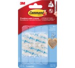 Command Mini Adhesive Hook with Transparent Mounting Strip 6 Pieces