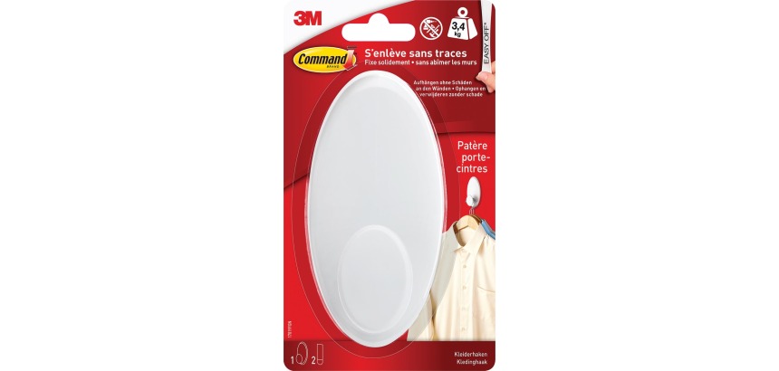 Command crochet portemanteau