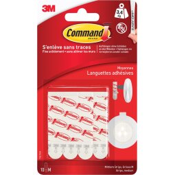 Command languettes, medium, blanc, blister de 8 pièces