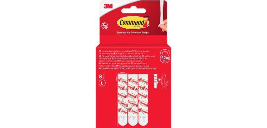 Tabs, large, white, blister pack of 8 pieces